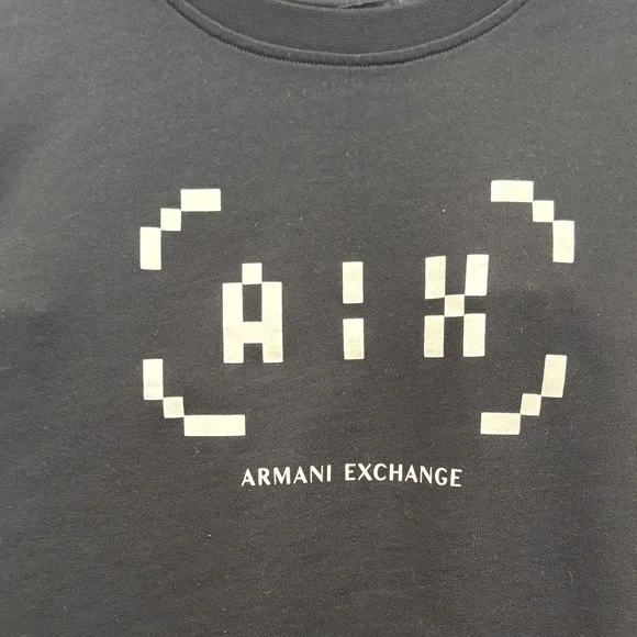 Armani Exchange Black Logo Sweatshirt and Joggers - Picture 4 of 11